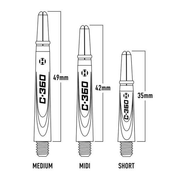 Tige (3) Poly 360 Top Carbon clear short